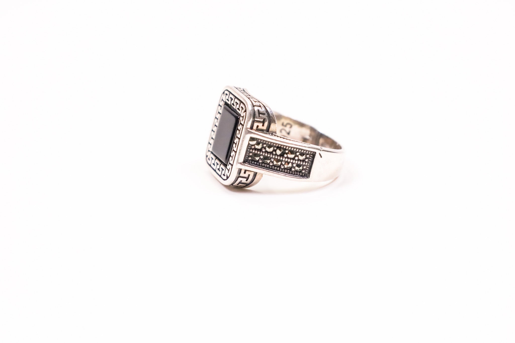 Ring Onyx Square 925 Sterling silver – SoWhat?? Jewellery